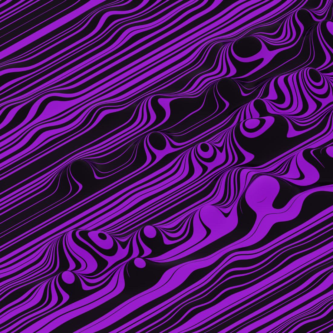 Abstract Wavy Lines Background - Purple and Black preview image.