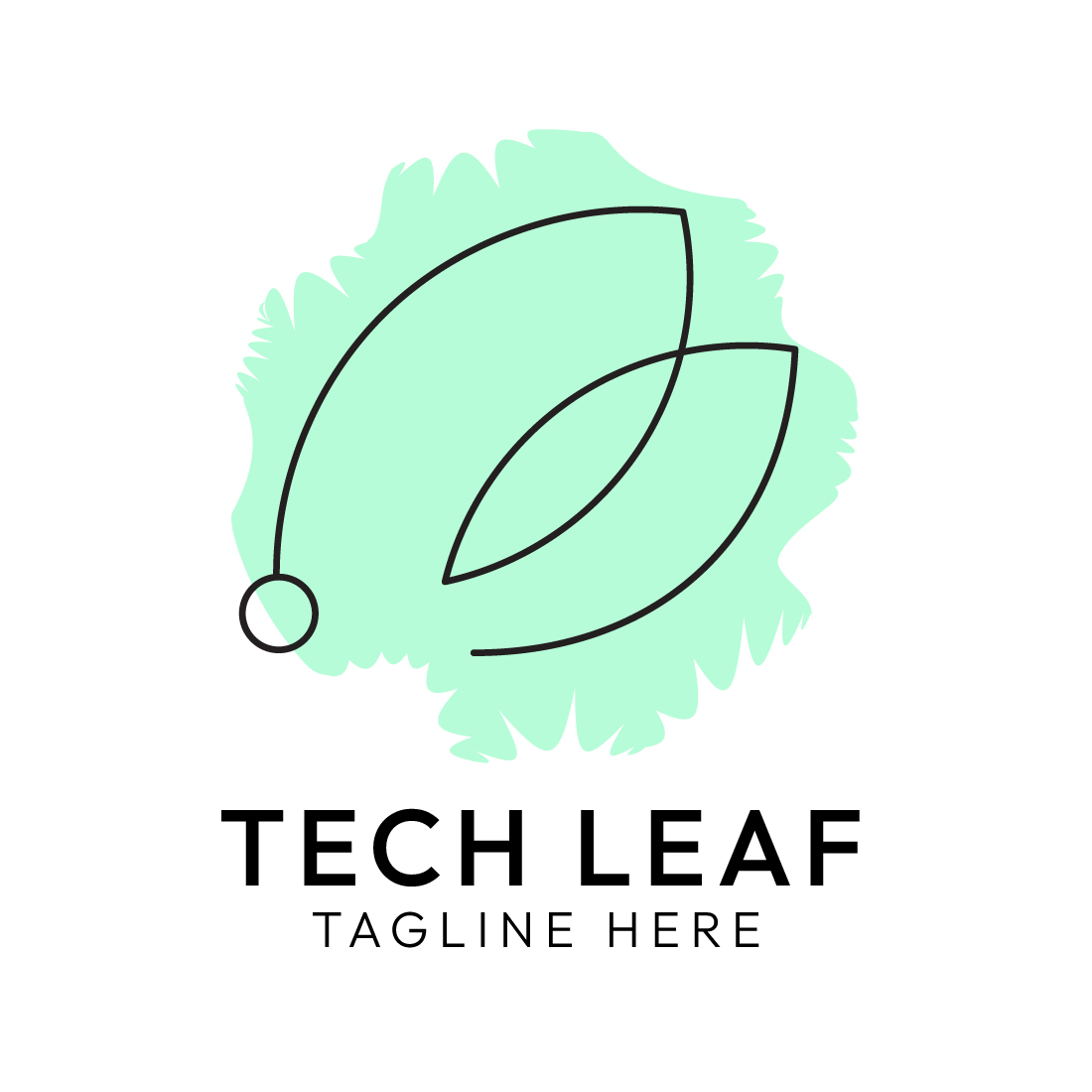 Minimalist Tech Leaf Logo Design Bundle - Master Collection cover image.