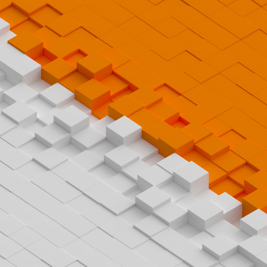 3d Cubes Backgrounds Orange and White preview image.