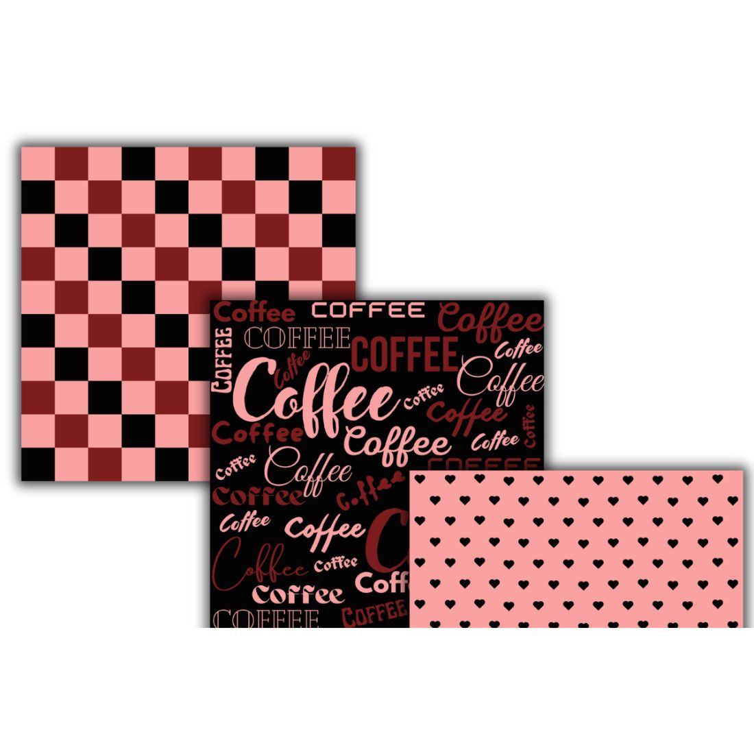 hand-drawn coffee digital papers preview image.