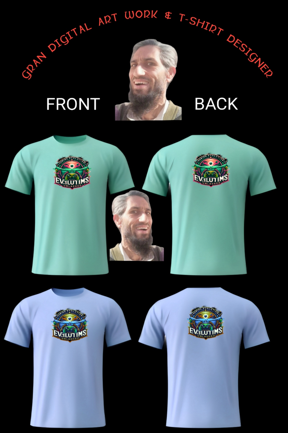 T-shirt Muckup Summer Designing 9 PNG Bundles pinterest preview image.