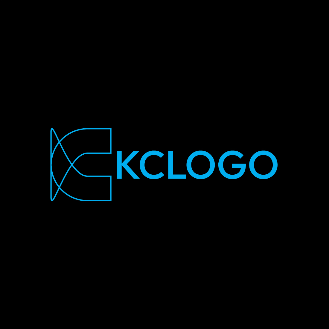 Elegant Line Art KC Letters Logo Design Bundle preview image.