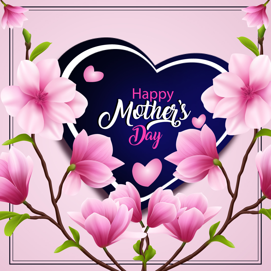 Mother's Day template design cover image.