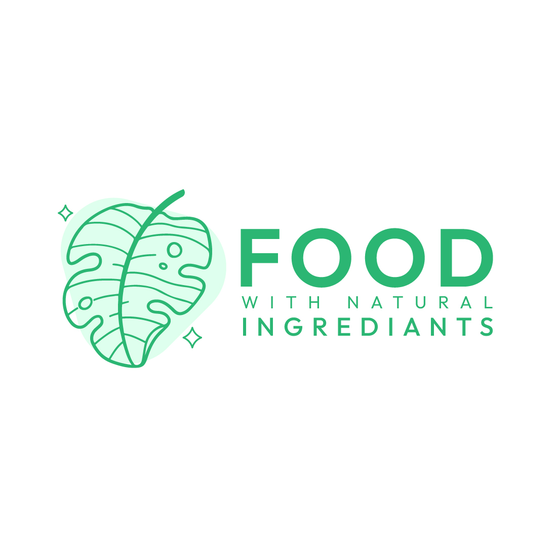 Minimalist Natural Food Logo Design Bundle preview image.