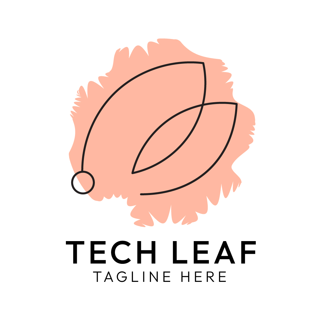 Minimalist Tech Leaf Logo Design Bundle - Master Collection preview image.