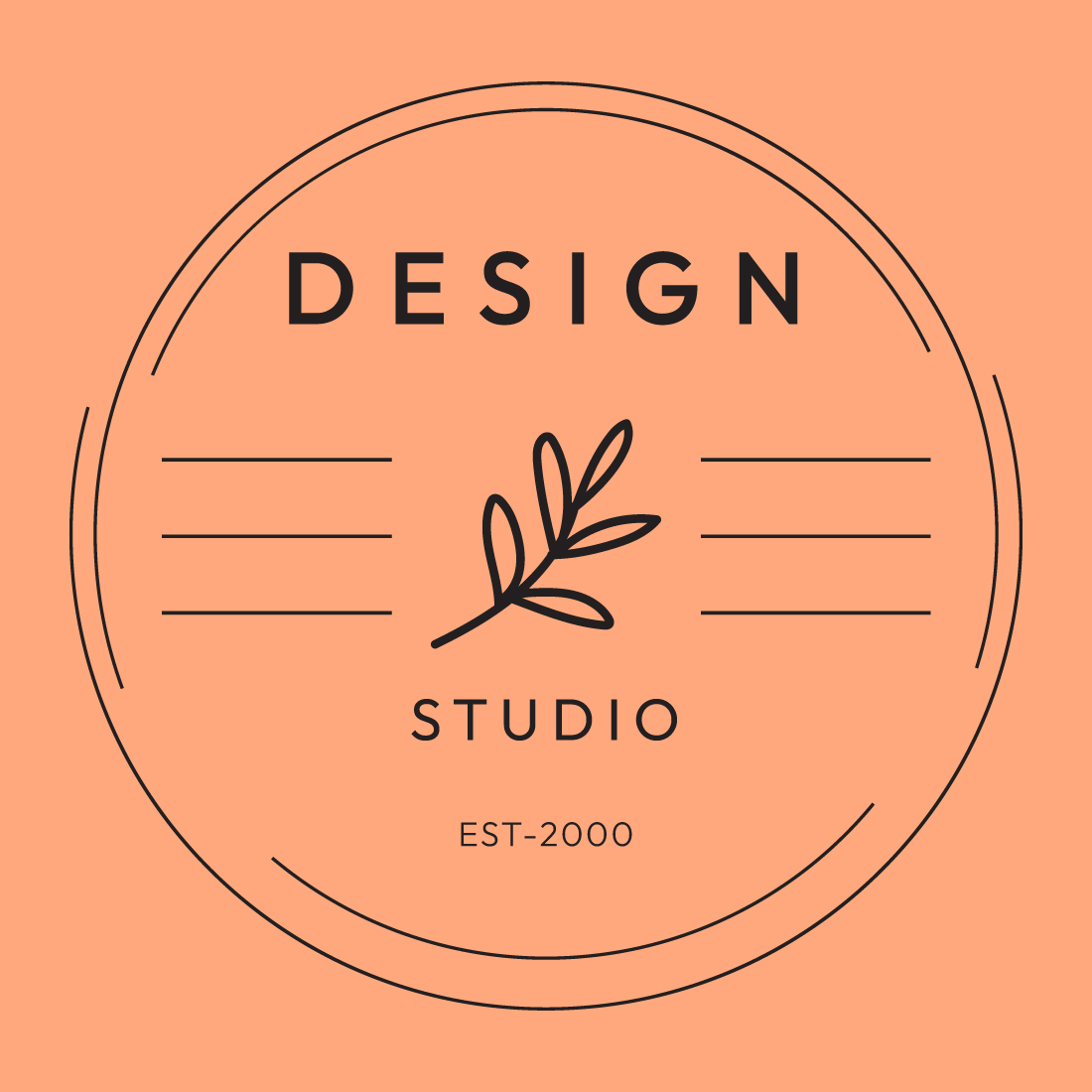 Minimalist Line Art Design Studio & Fashion Logo Design Bundle - Master Collection preview image.