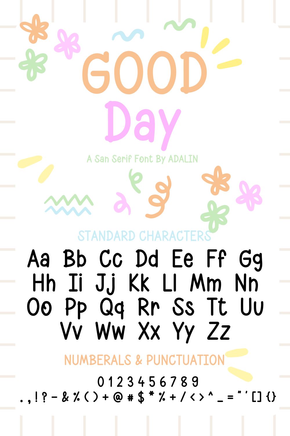 Good Day - San Serif Font pinterest preview image.