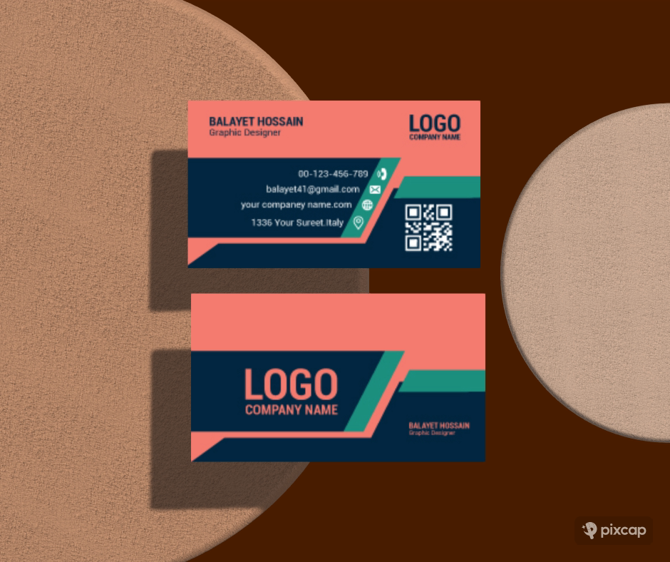 3d static mockup stationery business card warm colors themed 3 895
