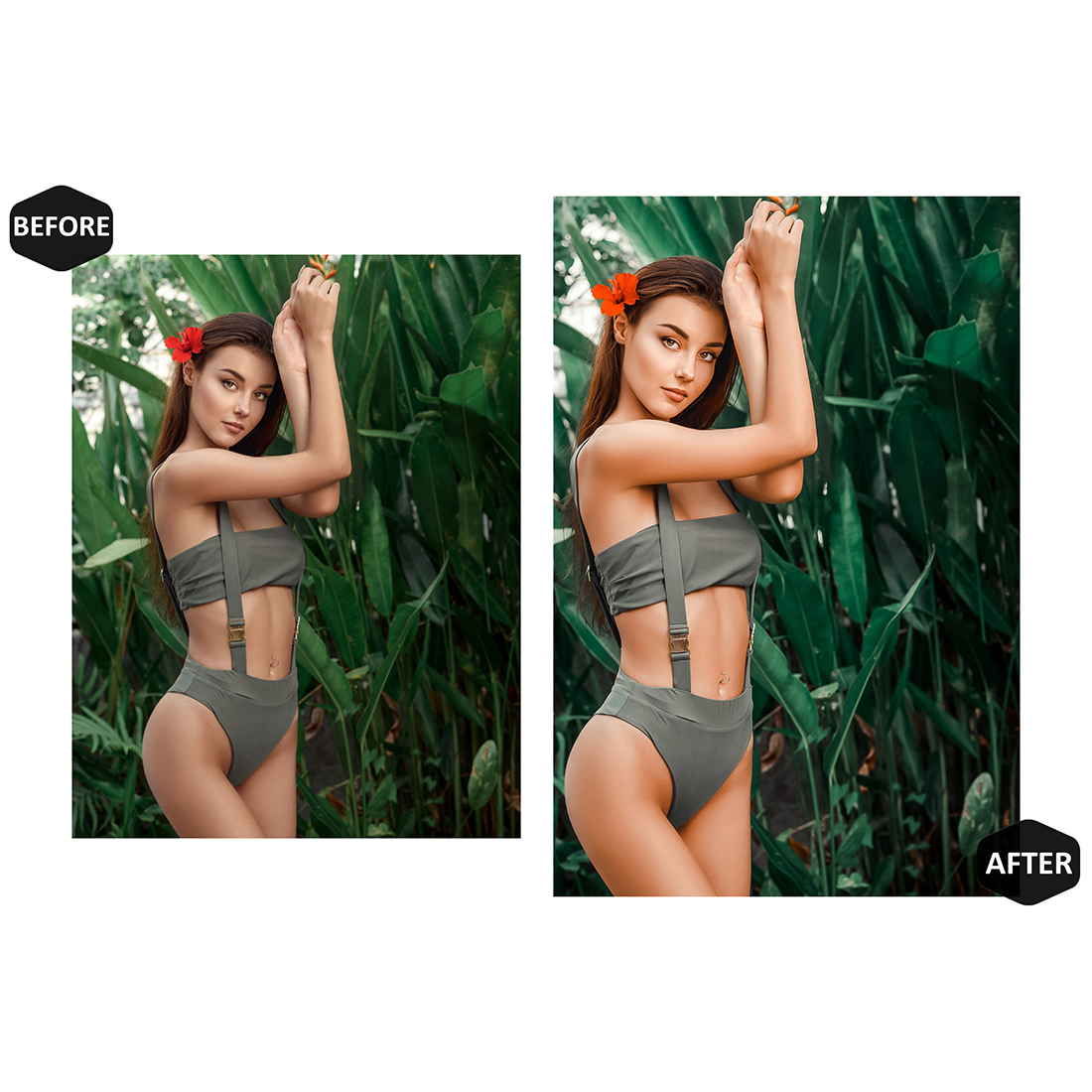 12 Photoshop Actions, Tropics Ps Action, Tropical Wonder ACR Preset, Jungle Ps Filter, Atn Portrait And Lifestyle Theme For Instagram, Blogger preview image.