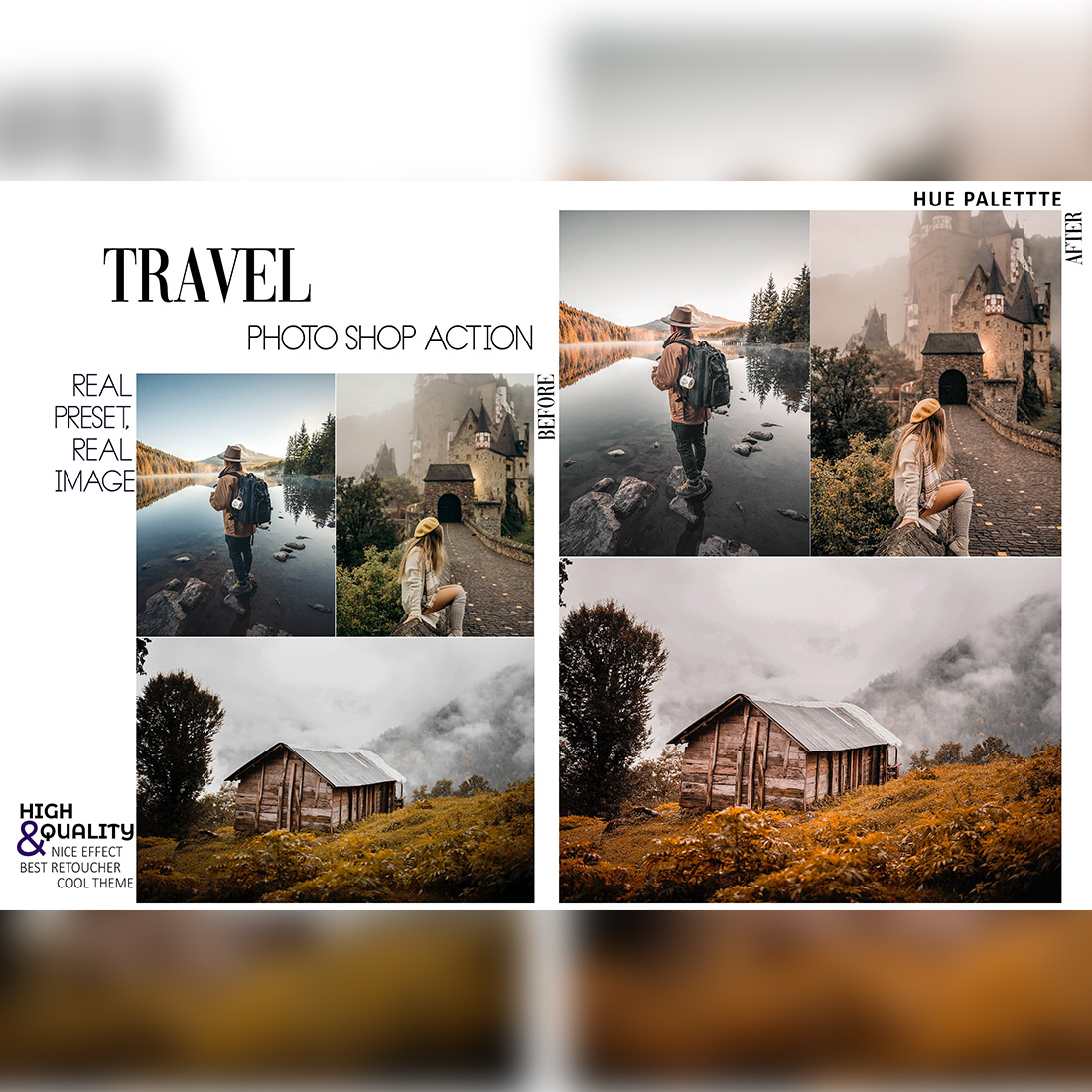 12 Photoshop Actions, It's Fall Ps Action, Autumn ACR Preset, Halloween Ps Filter, Atn Portrait And Lifestyle Theme For Instagram, Blogger preview image.