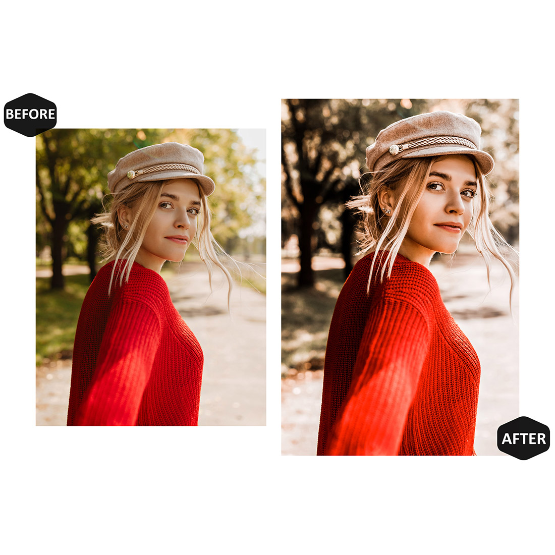 12 Photoshop Actions, For Autumn Ps Action, Girly ACR Preset, Fall Ps Filter, Atn Portrait And Lifestyle Theme For Instagram, Blogger preview image.