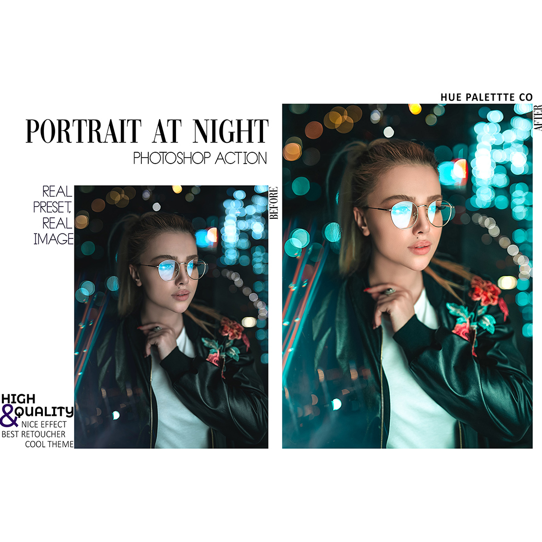 15 Photoshop Actions, Float On Night Air Ps Action, Concert ACR Preset, Party Ps Filter, Atn Portrait And Lifestyle Theme Instagram Blogger preview image.