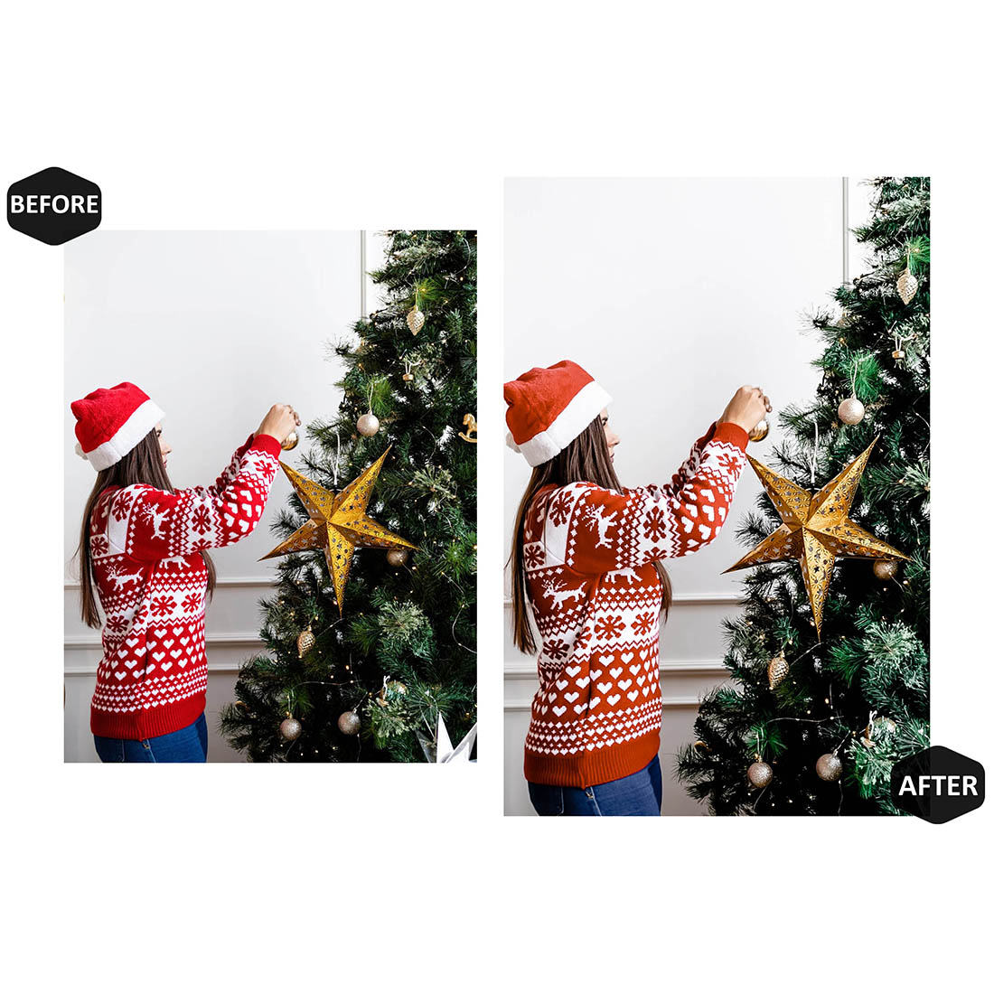 12 Photoshop Actions, Christmas Magic Ps Action, Red Xmas ACR Preset, Green Holiday Ps Filter, Atn Portrait And Lifestyle Theme For Instagram, Blogger preview image.