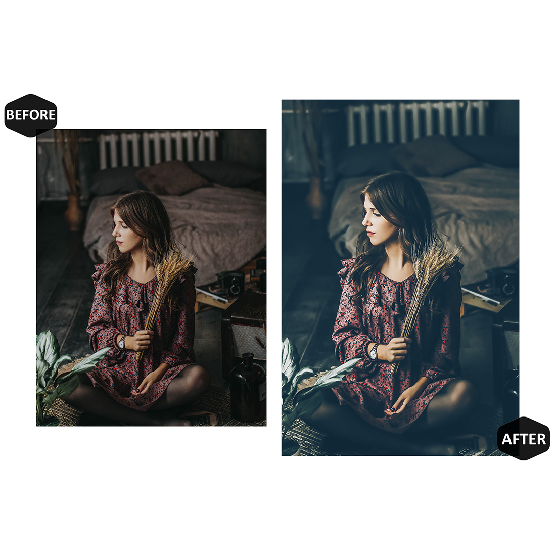12 Photoshop Actions, Trendy Moody Ps Action, Matte Airy ACR Preset, Skin Warm Ps Filter, Portrait And Lifestyle Theme For Instagram, Blogger preview image.