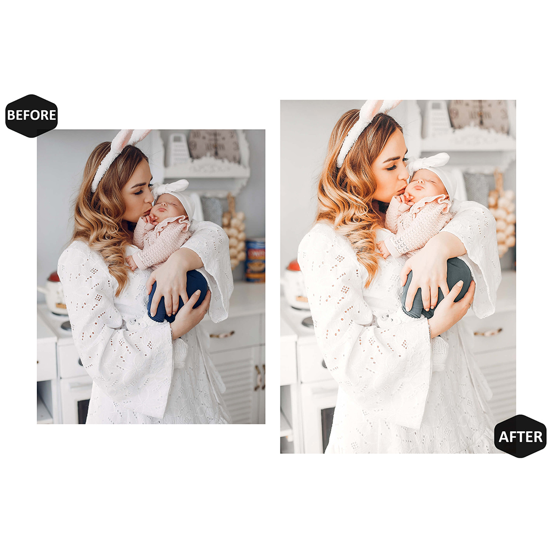 12 Photoshop Actions, Mommy Blogger Ps Action, Motherhood ACR Preset, Mother Kids Ps Filter, Atn Portrait And Lifestyle Theme For Instagram preview image.