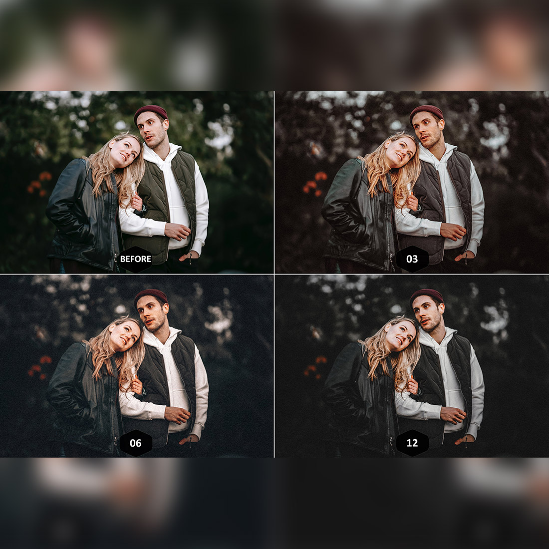 12 Photoshop Actions, Take Me Back In Time Ps Action, Moody ACR Preset Vintage Ps Filter, Atn Portrait And Lifestyle Theme Instagram Blogger preview image.
