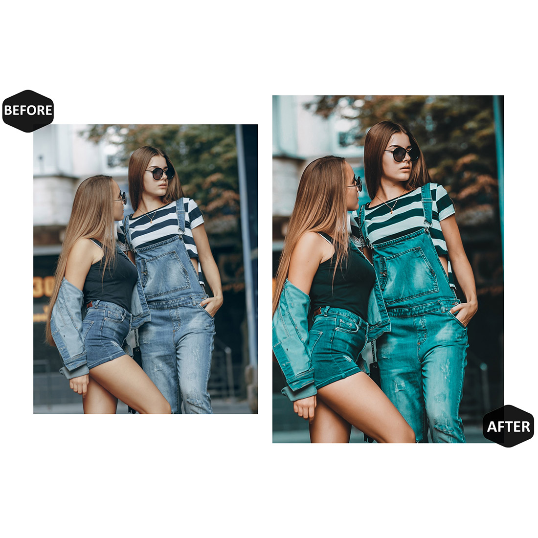 12 Photoshop Actions, Aqua Orange Ps Action, Moody Teal ACR Preset, Summer Ps Filter, Atn Portrait And Lifestyle Theme For Instagram Blogger preview image.