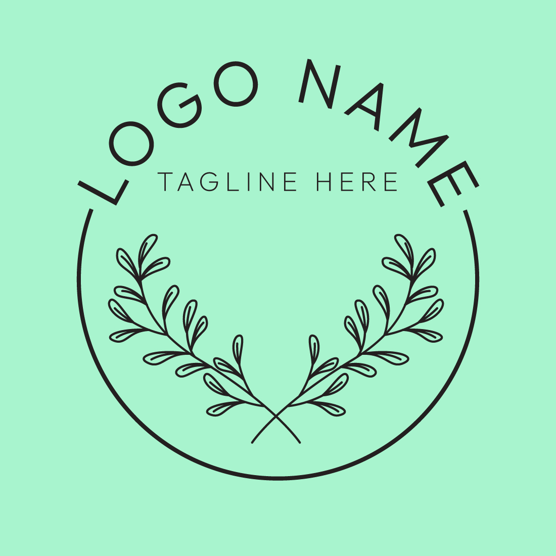 Minimalist Line Art Nature, Eco, Fashion, and Beauty Logo Design Bundle preview image.