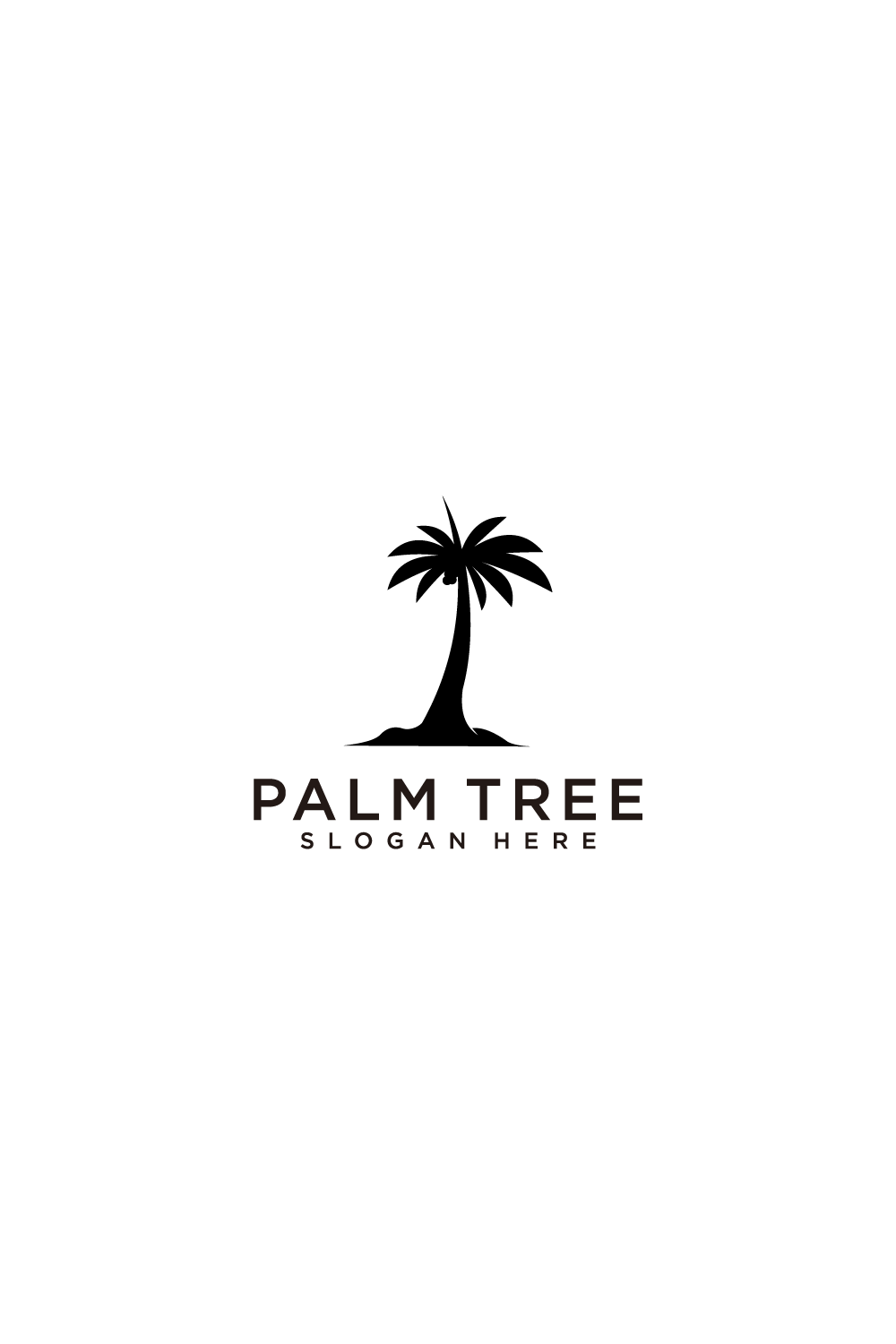 palm tree logo pinterest preview image.