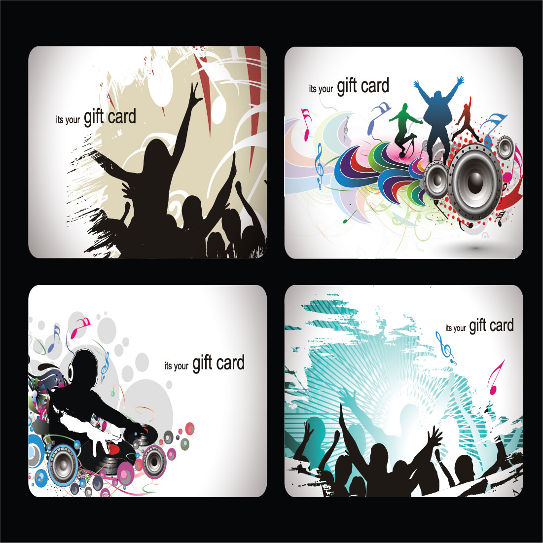 Music Gift Card Illustration preview image.