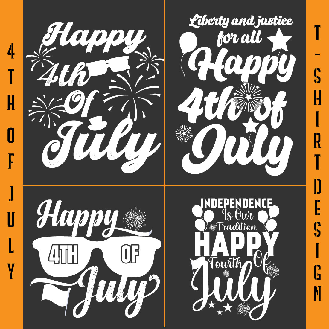 Happy independence day t-shirt design preview image.