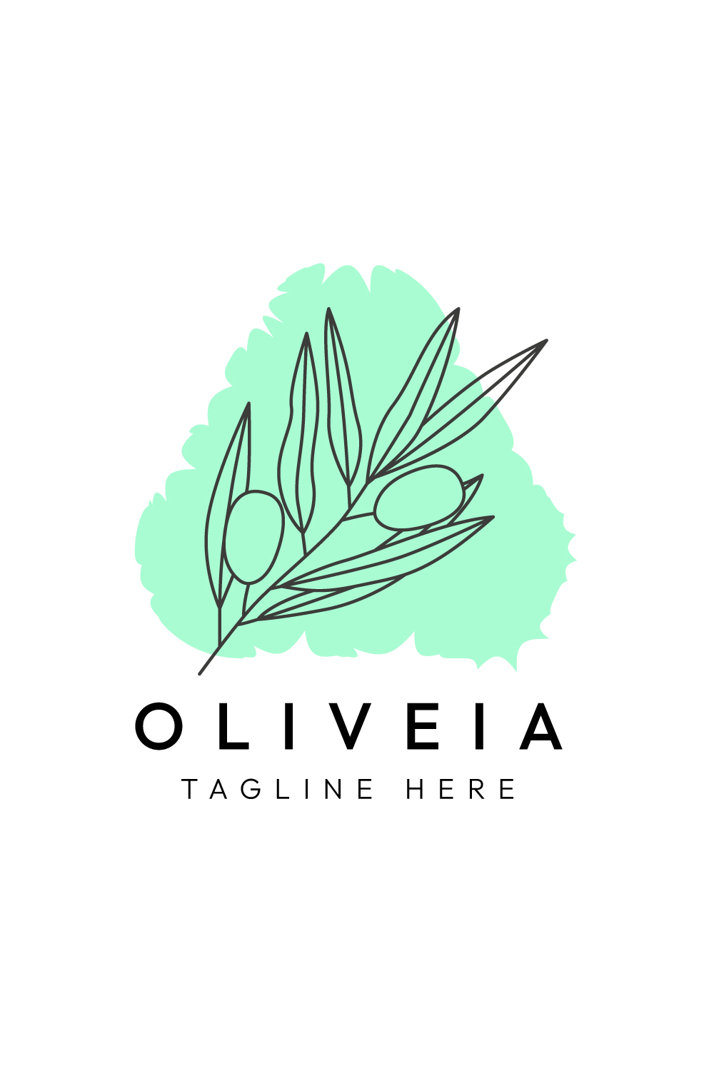 Minimalist Olive Tree Logo Design Bundle | Master Collection pinterest preview image.