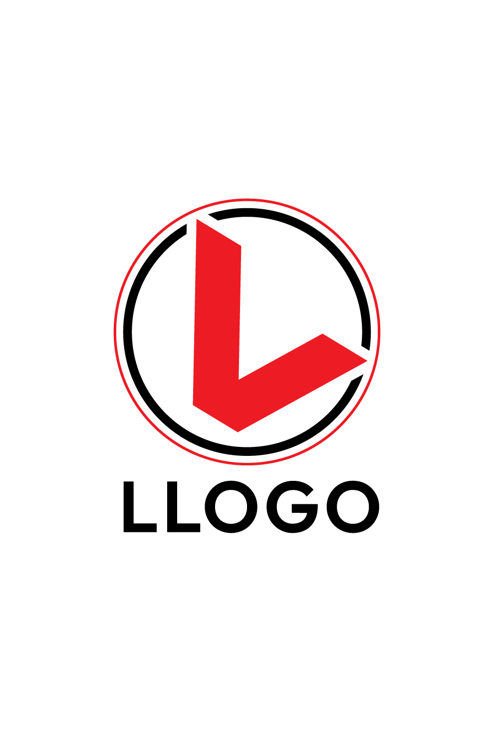 L Logo Design Bundle pinterest preview image.