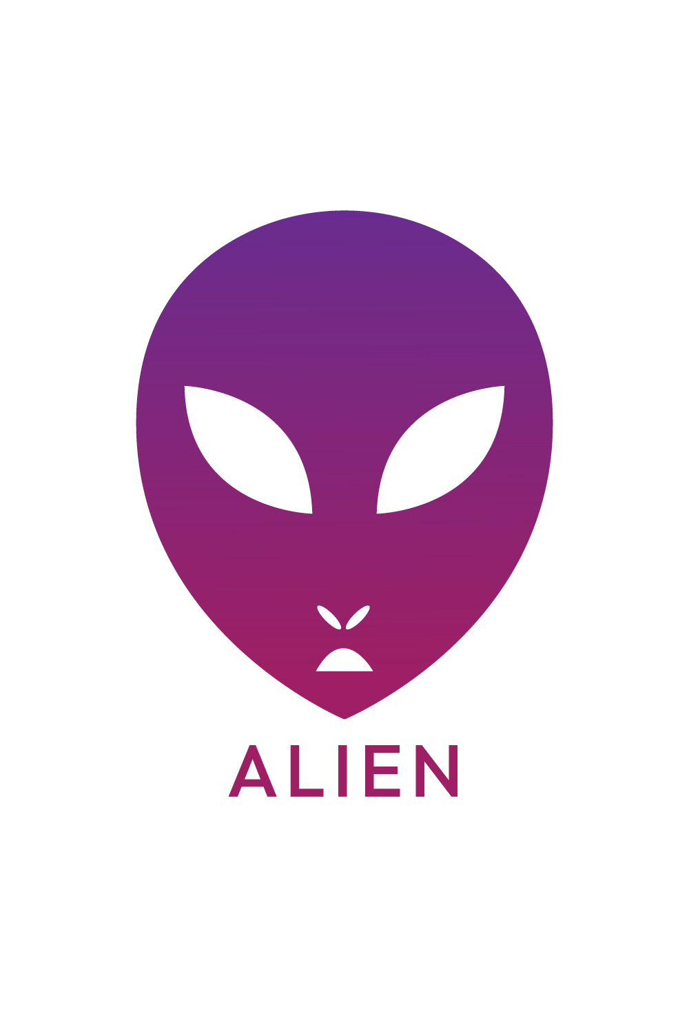 Minimalist Alien Logo Design Bundle - Master Collection pinterest preview image.