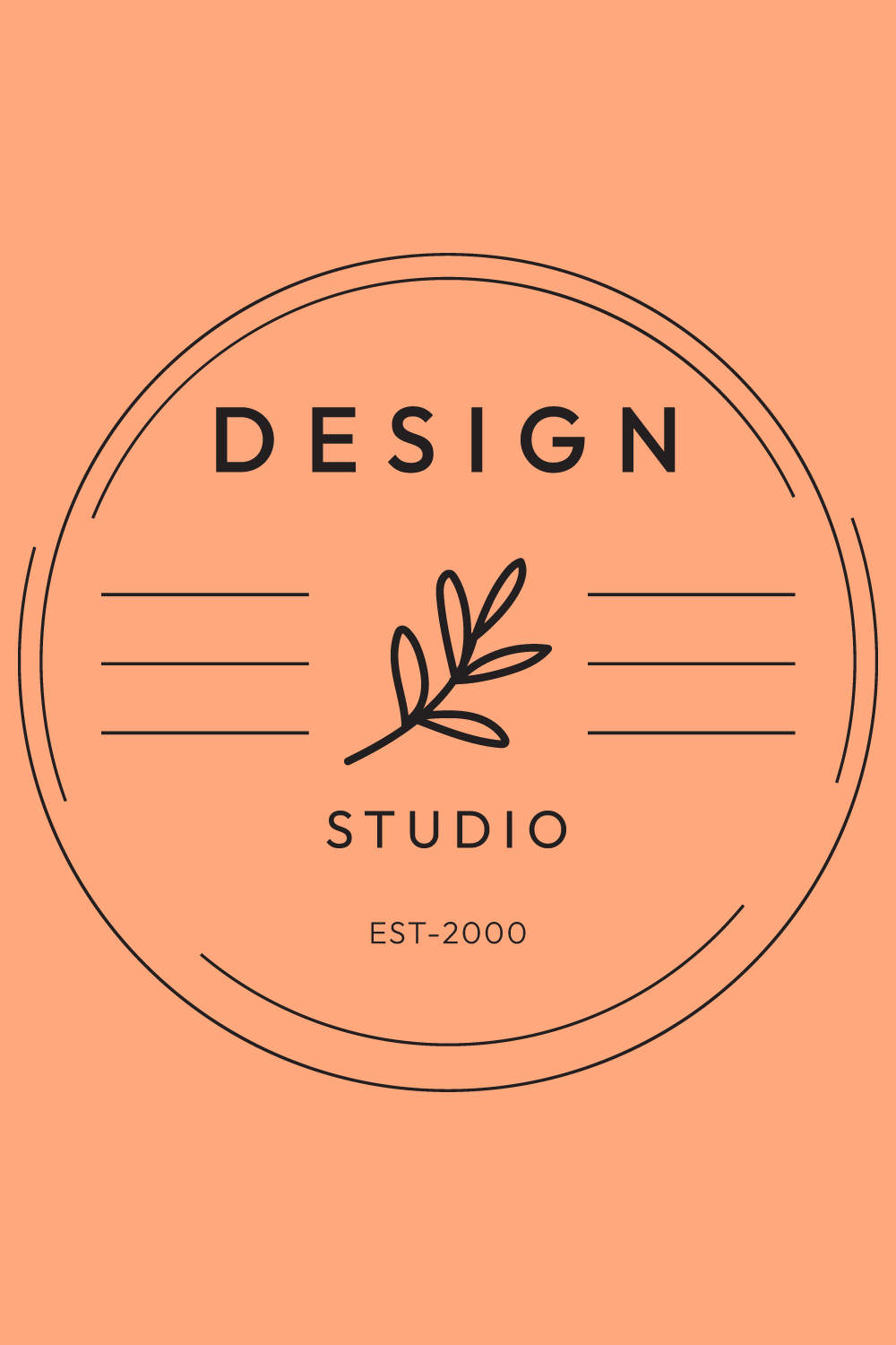 Minimalist Line Art Design Studio & Fashion Logo Design Bundle - Master Collection pinterest preview image.