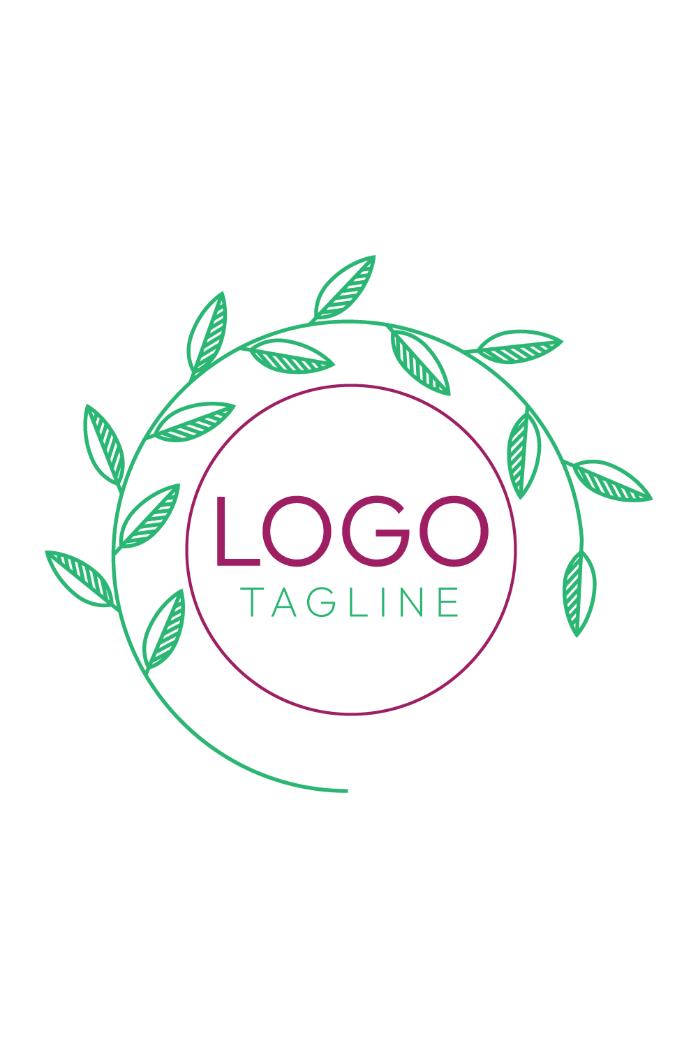 Minimalist Line Art Logo Design Bundle for Love, Wedding, Fashion, Beauty & Nature pinterest preview image.