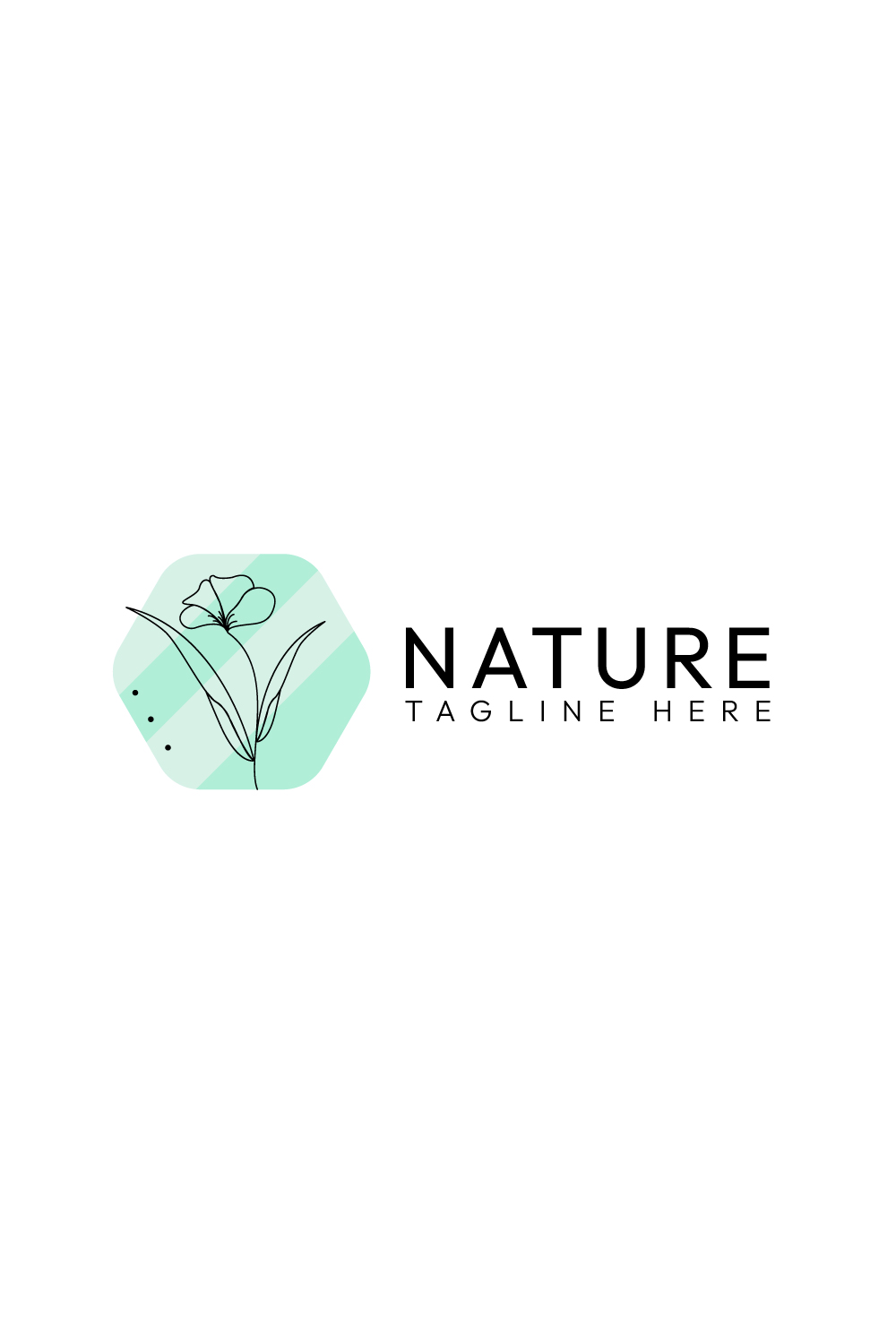 Elegant Minimalist Line Art Nature & Beauty Logo Design Master Bundle pinterest preview image.