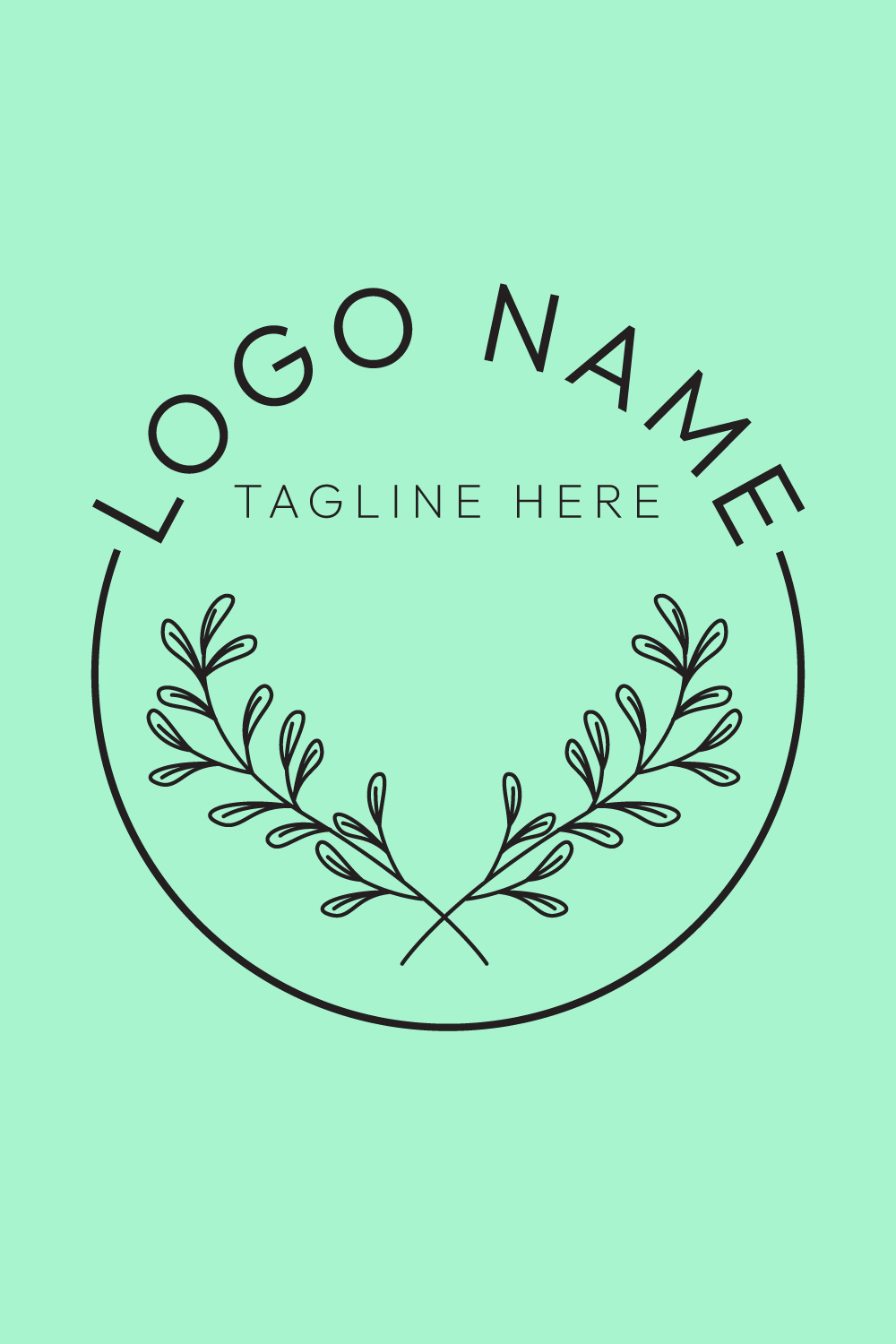 Minimalist Line Art Nature, Eco, Fashion, and Beauty Logo Design Bundle pinterest preview image.