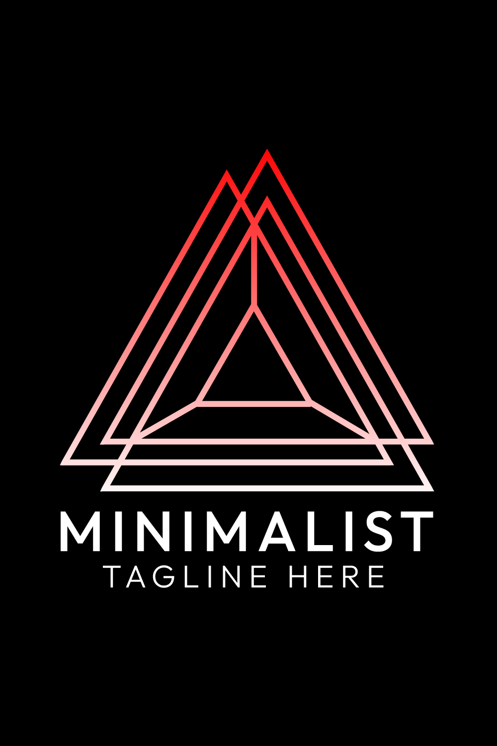 Minimalist Triangle Logo Design Bundle for Brands | Master Bundle pinterest preview image.