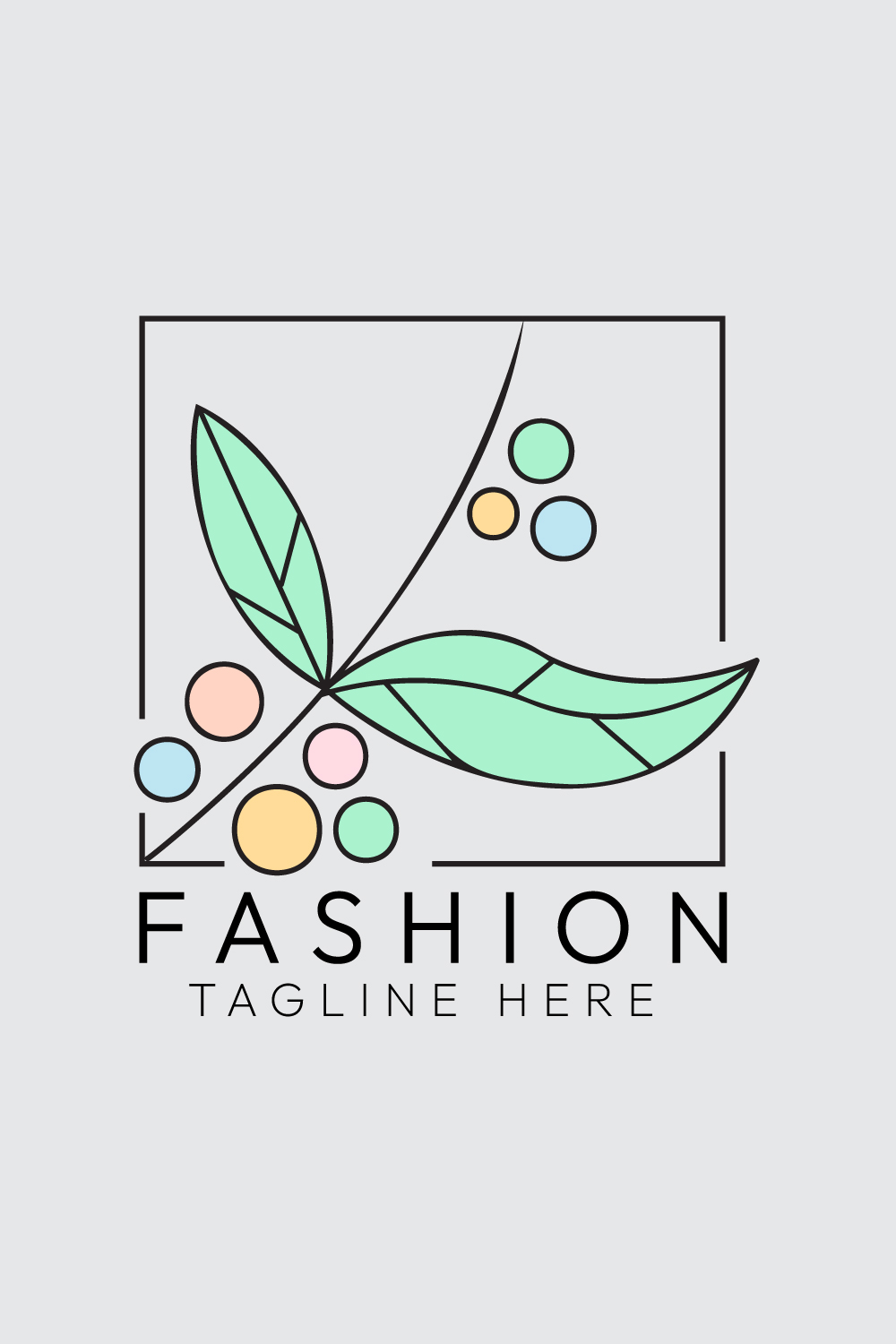 Minimalist Line Art Fashion & Nature Logo Design Bundle pinterest preview image.