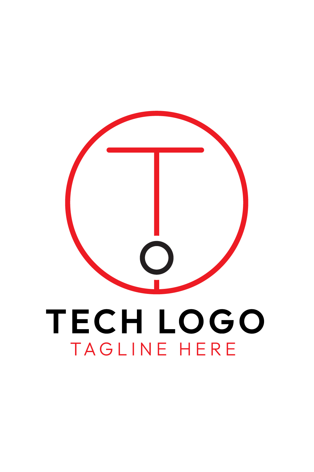 Minimalist Letter T Tech Logo Design Bundle - Master Collection pinterest preview image.