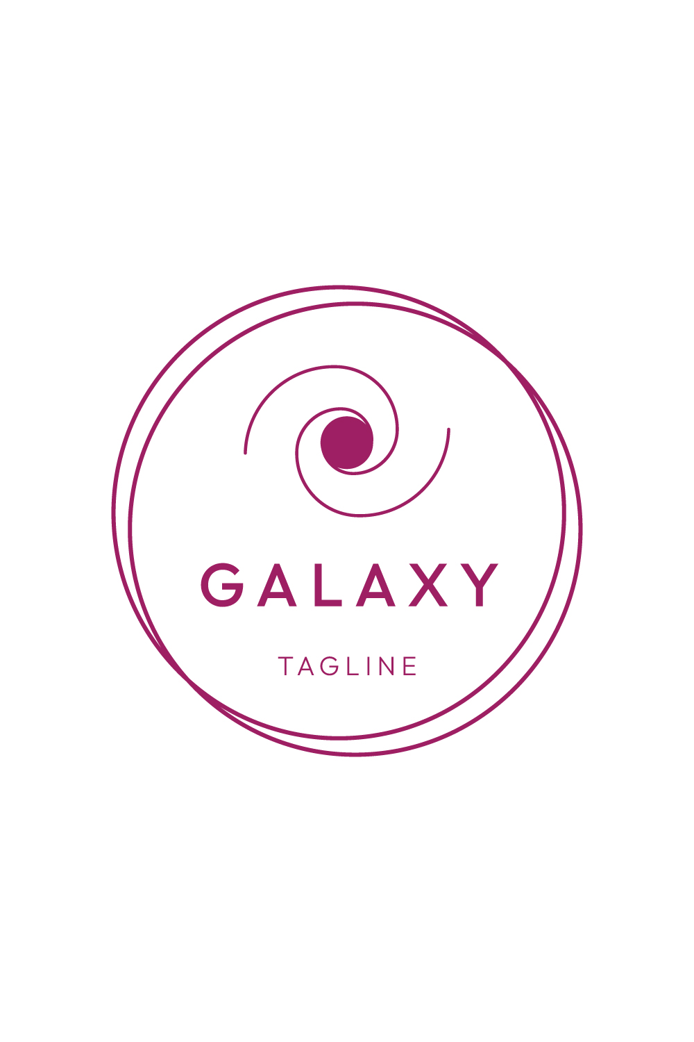 Minimalist Galaxy Logo Design Bundle | Master Collection pinterest preview image.