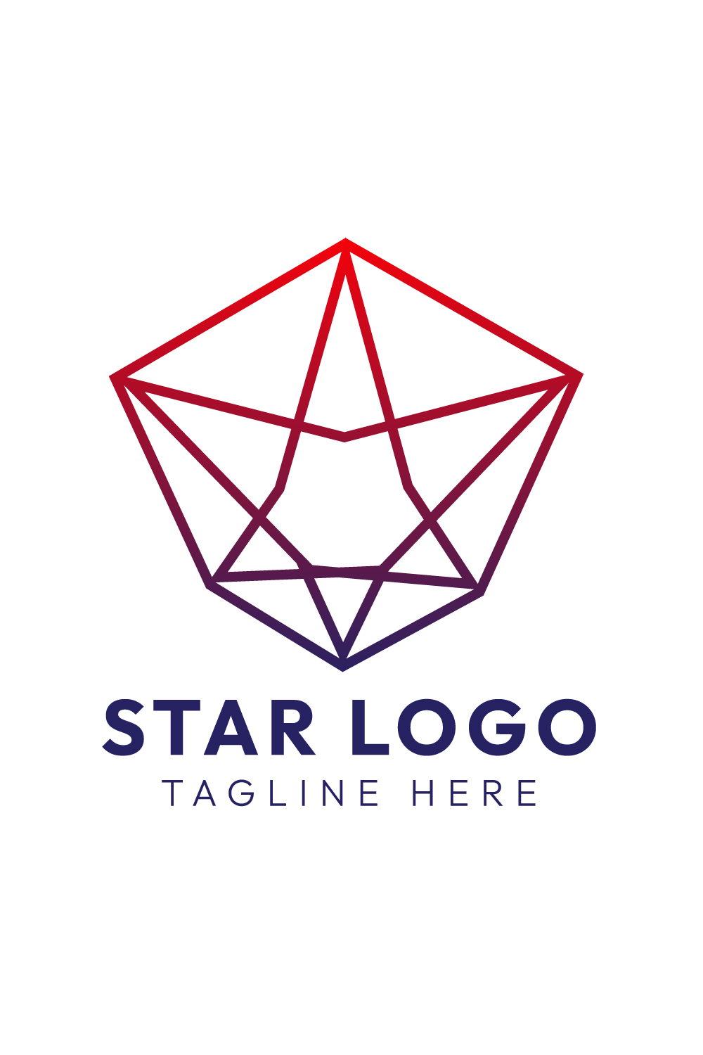 Minimalist Star Logo Design Bundle - Perfect for Modern Brands pinterest preview image.