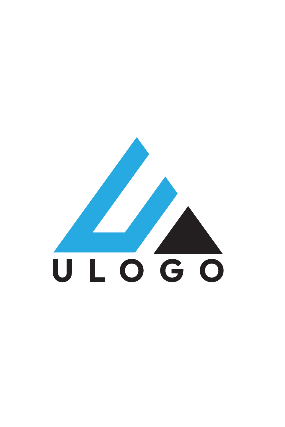Unique U Triangle Logo Designs for Brand Identity pinterest preview image.