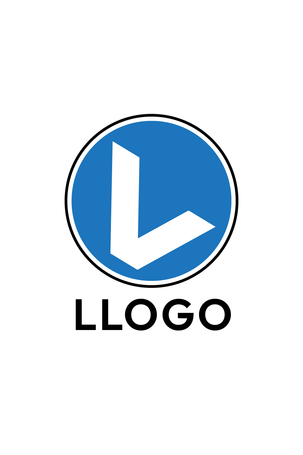 L Logo Design Bundle pinterest preview image.