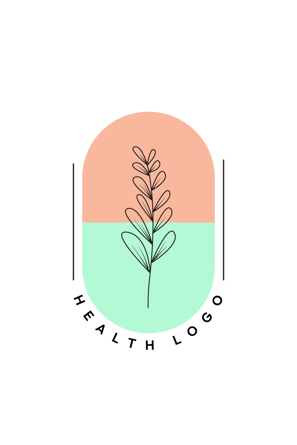 Minimalist Line Art Health Logo Design Bundle | Master Collection pinterest preview image.