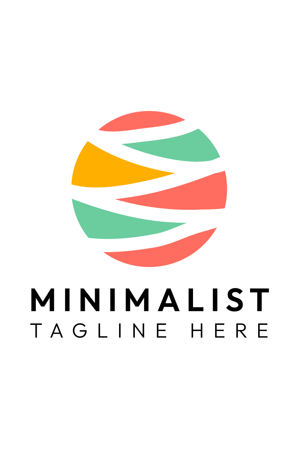 Minimalist Circle Logo Design Collection pinterest preview image.