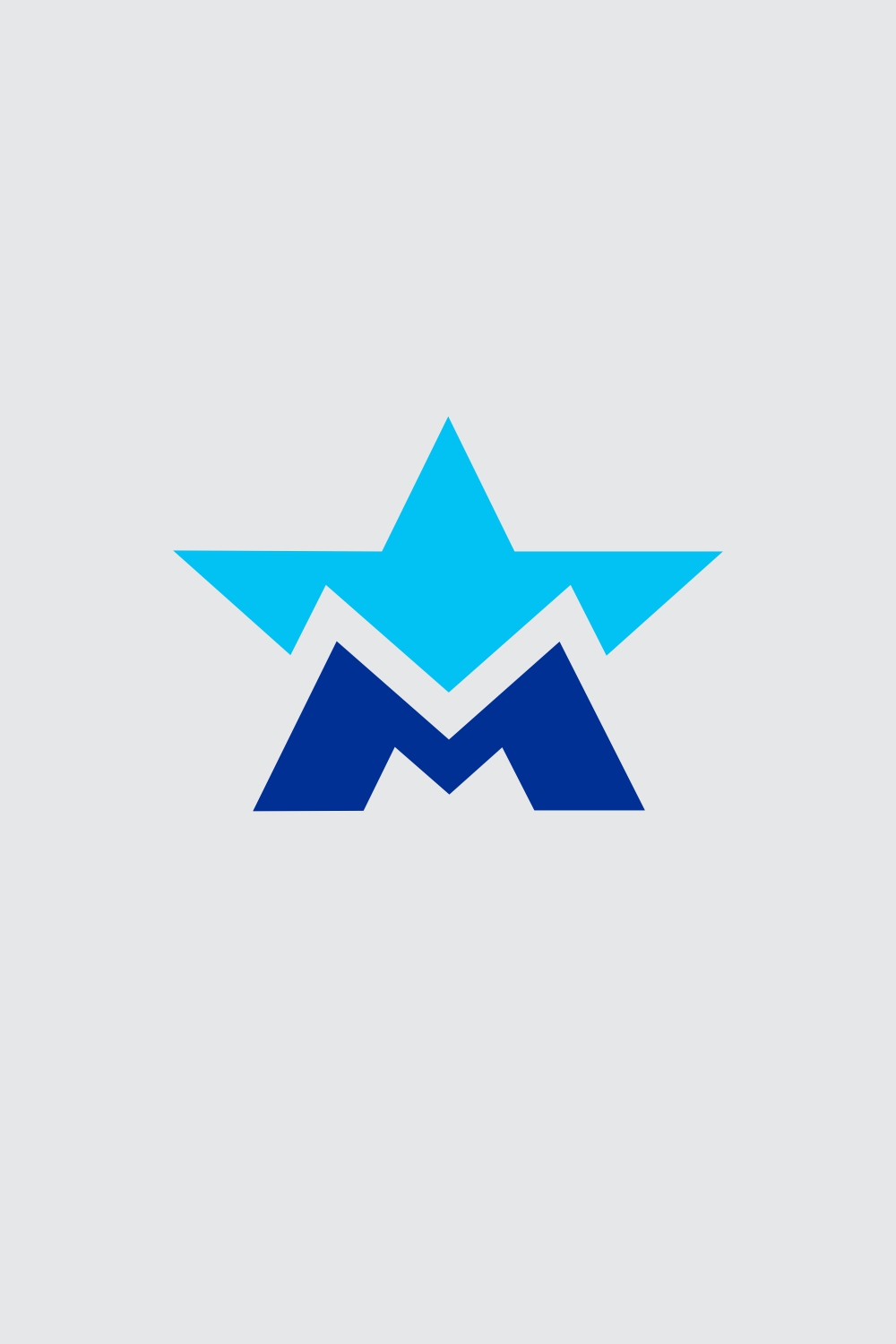 Corporate Letter M Star Logo pinterest preview image.