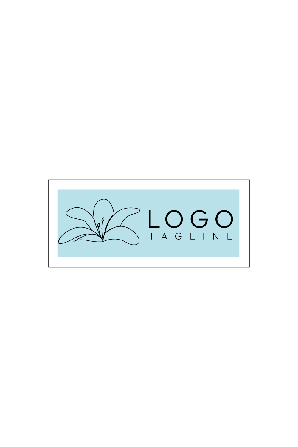 Elegant Minimalist Line Art Nature & Beauty Logo Design Master Bundle pinterest preview image.