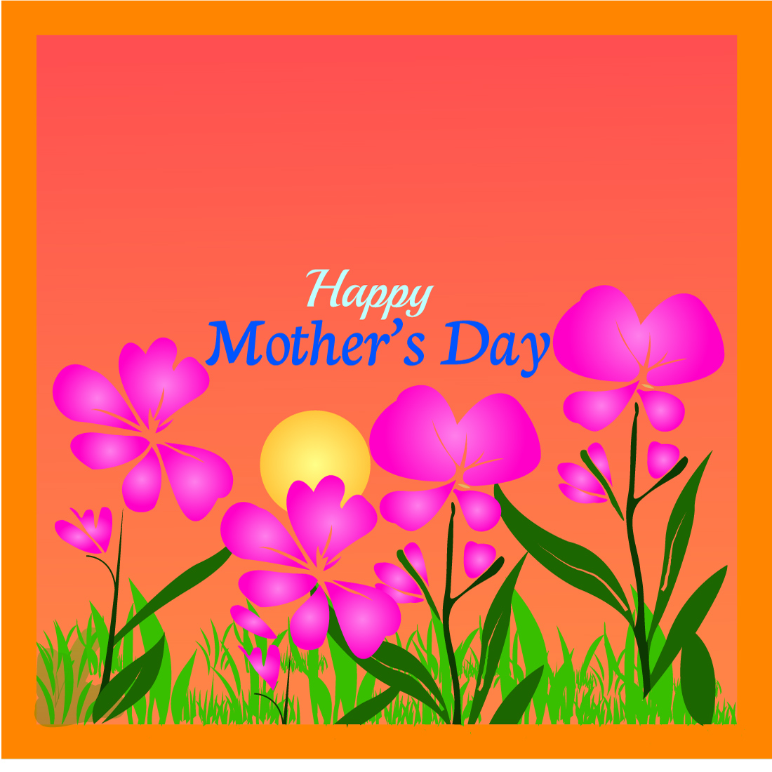 Mother's Day template design cover image.