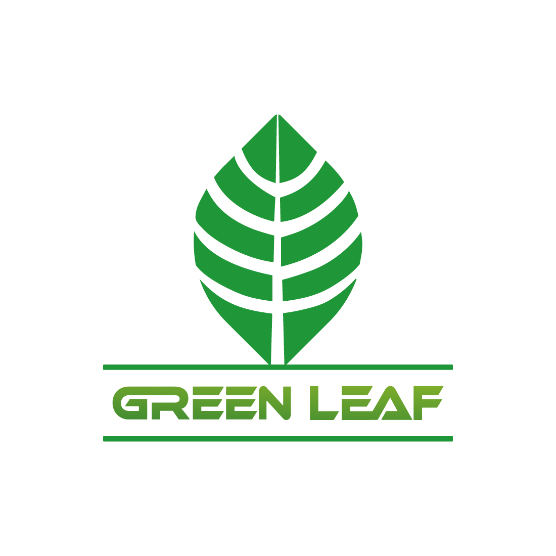 Green Leaf logo design vector images Green vegetable best icon design preview image.