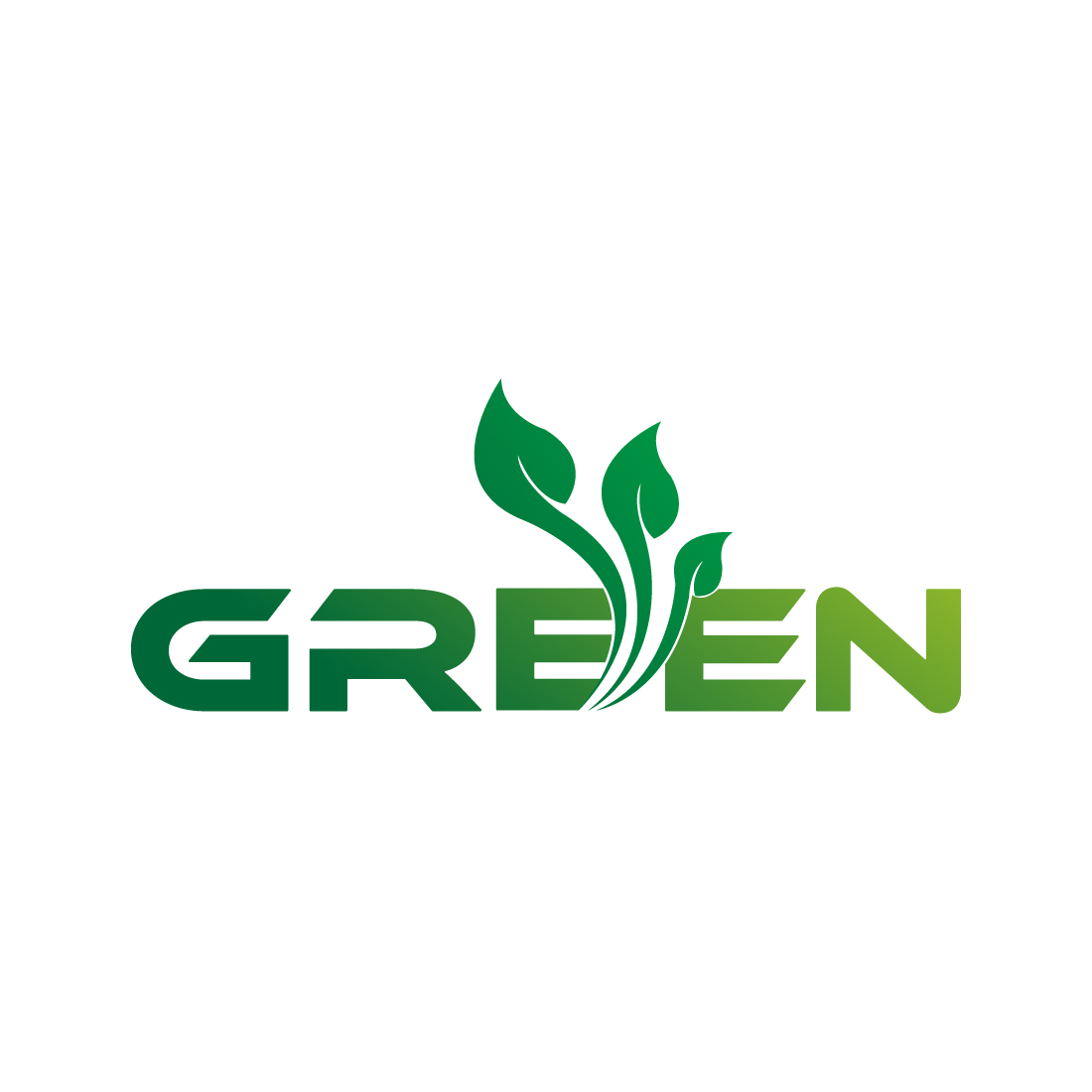 Green Leaf logo design vector images Green Tree logo design Green Vegetable logo design preview image.