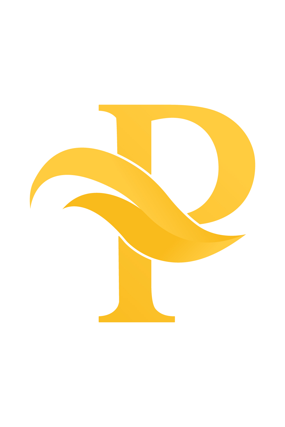 Initials P letter logo deign vector images P logo golden color best company identity pinterest preview image.