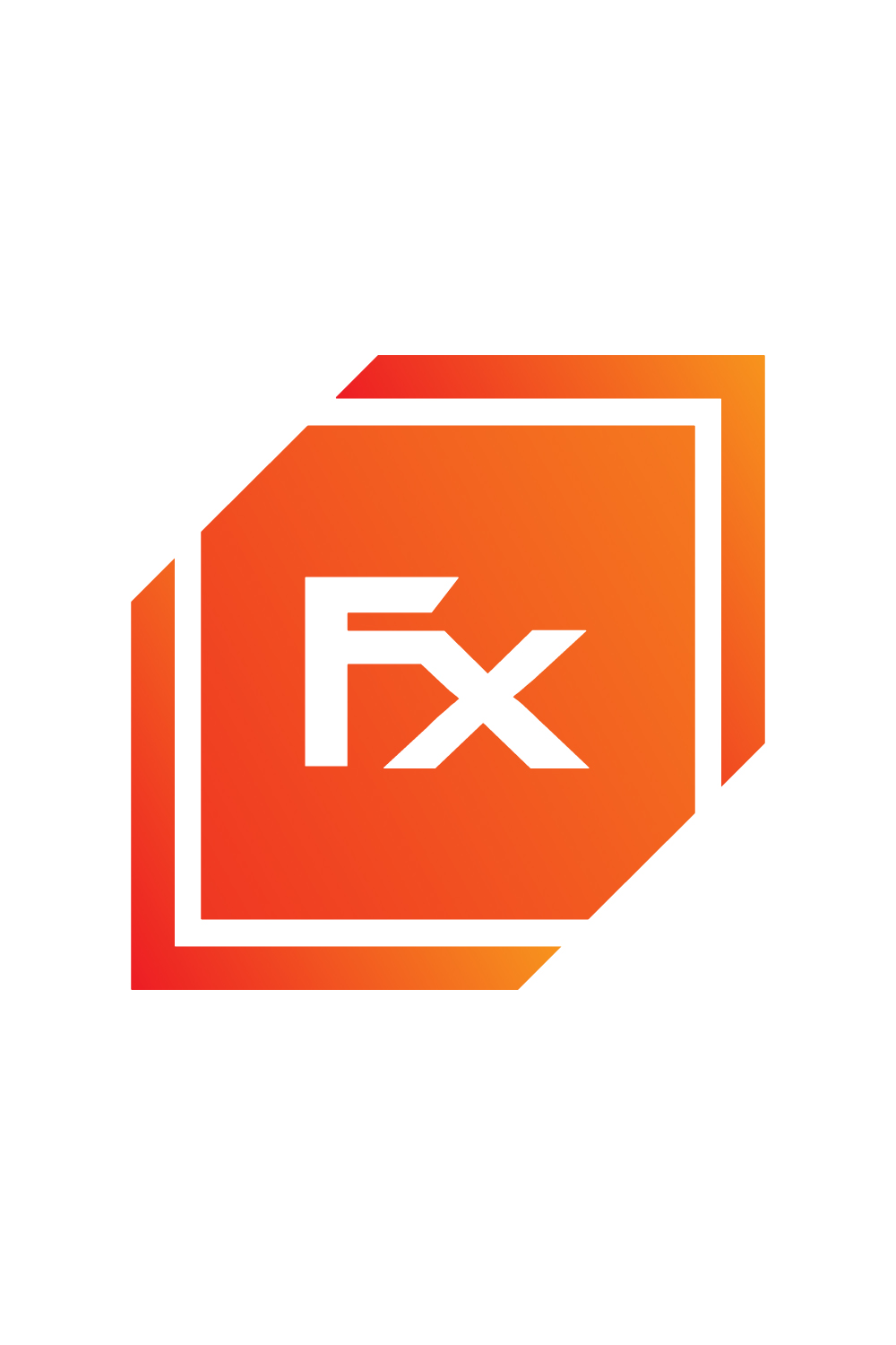Initials FX letters logo design vector template arts XF logo orange and white color icon FX best company identity pinterest preview image.