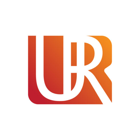 UR letters logo design vector images RU logo monogram template design UR logo orange color best company identity cover image.
