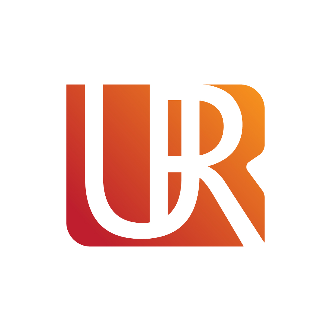 UR letters logo design vector images RU logo monogram template design UR logo orange color best company identity preview image.